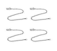 Lurrose Lot de 4 Chaînes de Montre de Poche en Alliage Rétro, Chaîne de Ceinture de Jeans Noire, Décoration de Pantalon Facile à Utiliser et Finition Soignée