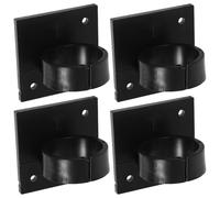 Lurrose Lot de 4 Clips Micro sans Fil Noirs Carrés, Support pour Microphone, Porte-drapeau Micro sans Adhésif, Adapté Usage Bureau, Théâtre et École, Accessoires Microphone Polyvalents