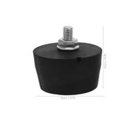 Lurrose Lot de 4 Patins Anti-Vibrations M8 en Caoutchouc Grosse Taille pour Compresseur D’Air Amortisseurs Circulaires avec Écrous Supports Antivibratoires Bruit et Protection des Sols