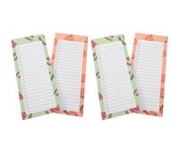Lurrose Lot de 4 Petits Carnets Magnétiques pour Liste de Courses Design Fruité, Papier Portable et Fixation Magnétique, pour Bureau et Réfrigérateur