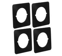 Lurrose Lot De 4 Plaques De Réparation De Serrure Sphérique Plaque Métallique De Porte Plaque De Renfort De Porte Plaque De Support De Bouton De Porte Plaque Frontale Gâche De Porte