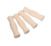 Lurrose Lot de 4 Poignées de Barbecue en Bois Robuste 3x11 Cm pour Outils de Grillade Extérieur Ergonomiques Antidérapantes Accessoires Rechange pour Brosse et Ustensiles de Barbecue