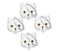 Lurrose Lot De 4 Porte-Clés De Rangement pour Poils De Chat Bouteille De Rangement pour Poils De Chat Boîtes À Souvenirs pour D & #39; Animaux De Compagnie Porte-Clés Commémoratif