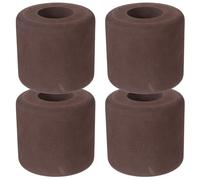 Lurrose Lot de 4 protections anti-pincement de porte et butées anti-claquement, protection murale en mousse, coussinets silencieux pour maintenir l'ouverture, marron