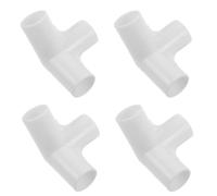 Lurrose Lot de 4 Raccords Coudés à 3 Voies 120° pour Clôture Bébé, Connecteurs en Plastique Beige pour Parc de Jeu Hexagonal 22 Mm, Accessoires Intérieurs et Extérieurs pour Salon,