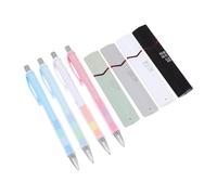 Lurrose Lot de 4 Sets de Porte-mines à Mine 0,9 Mm, Recharge Crayon à Propulsion en Plastique, Papeterie Scolaire pour Élèves, Fournitures D’écriture et Dessin, Boîte de Couleur