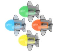 Lurrose Lot de 4 Taille-crayons en Plastique pour Garçon et Filles, Mini Taille-crayons Portables D’avion, Taille-crayons Ménager Simple Trou pour Bureau et Fournitures Couleur Aléatoire