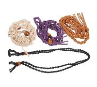 Lurrose Lot De 4 -Têtes En Maille Tissée À La Main Avec Bois De Cerf Pour Trois Colliers Naturels