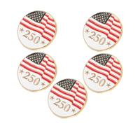 Lurrose Lot de 5 Broches Métalliques Drapeau Usa, Épingles de Revers pour Anciens, Accessoires pour Vêtements et Paquet Lors Fête Nationale Américaine