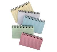 Lurrose Lot de 5 Carnets de Notes Spirale Légers et Déchirables en Papier pour Étudiants, Bloc-notes Pratique pour Écrire et Dessiner Bureau L'école
