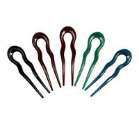 Lurrose Lot de 5 fourchettes à cheveux en résine en forme de U pour femme