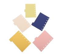 Lurrose Lot de 5 Mini-intercalaires à Onglets A7 en Papier Robuste, Séparateurs D'index Codés par Couleur pour Classeurs à Disques, Organisation Facile pour Bureau, École et Réunions