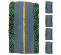 Lurrose Lot de 5 Mini-Routes en résine pour Train, Paysage, Chemin de Fer, Table de Sable, Base Miniature et Accessoires pour dioramas
