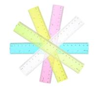 Lurrose Lot de 5 Règles Droites en Plastique Coloré 20 Cm Outils de Mesure Précis pour Fournitures Scolaires, Papeterie de Dessin pour Garçon et Filles et Étudiants, Accessoire Pratique