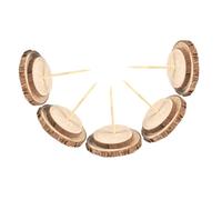 Lurrose Lot de 5 Supports en Bois Massif pour Sapin de Noël Artificiel Diamètre 9 CM Petit Socle Stable pour Branches Support Naturel et Robuste Décoration Festive