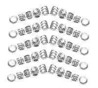 Lurrose Lot De 50 Bijoux Pour Cheveux Tressés Anneaux Métalliques Pour Dreadlocks Accessoires Pour Cheveux Serpent Décorations Femmes Polyvalents