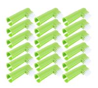 Lurrose Lot de 50 Brosses à Dents à Doigts en Silicone Vertes pour Chiens et Chats, Poils Souples, Taille Unique, Nettoyage Doux Dents, Hygiène Dentaire pour Petits Animaux et Chiots,