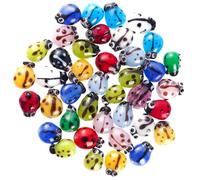 Lurrose Lot de 50 Perles Artisanales en Verre Coloré à Motifs de Bêtes à Bon, 8 Mm, Décoration Élégante pour Fabrication Bijoux Diy, Perles Décoratives pour Bracelets Couleur Aléatoire