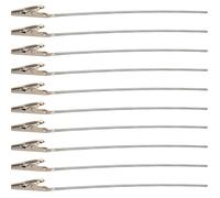 Lurrose Lot de 50 Pinces Crocodiles Métalliques 15 Cm Argentées, Clips pour Photos et Mémos, Porte-Pince Photo Robuste pour Décoration de Table, Mariage, Bureau et Loisirs Créatifs