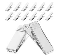 Lurrose Lot de 50 Pinces Crocodiles Métalliques Argentées à Ressort en Fer, Pince de Test Électrique Polyvalente pour Fils, Installation Simple, pour Travaux Rapides en Laboratoire