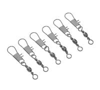 Lurrose Lot de 6 Crochets Métalliques pour Roulement D'essieu de Cerf-Volant, Accessoires Compacts et Polyvalents pour Bobine de Corde Argentée