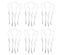 Lurrose Lot de 6 épingles à cheveux en métal 4 dents pour fille