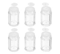 Lurrose Lot de 6 Flacons de Poudre Vides 10 Ml en Plastique, Bouchon à Trous Répartition Uniforme, Étanchéité, pour Maquillage DIY