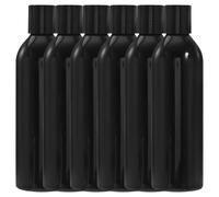 Lurrose Lot de 6 Flacons de Voyage 250 Ml en Pet et Pp, Distributeurs de Shampoing et Lotion Portables Noirs Bouchons Pression Étanches, Adaptés pour Cosmétiques et Soins en Voyage