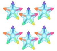 Lurrose Lot de 6 Marqueurs Fluorescents en Forme D'étoile à 5 Branches en Pp, Légers et Créatifs, Scrapbooking Planification pour Usage Professionnel
