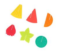 Lurrose Lot de 6 Marqueurs Silicone pour Verre et Tasse, Identificateurs de Boisson Colorés Motifs Fruits, Réutilisables pour Fêtes, Bar, Boissons Alcoolisées et Non Couleur Aléatoire
