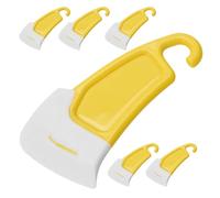 Lurrose Lot de 6 Mini Raclettes en Silicone Résistantes à Haute Température, Grattoirs Flexibles pour Poêles Antiadhésives, Ustensiles Cuisine Pratiques pour Nettoyage Vaisselle et Wok