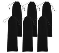 Lurrose Lot de 6 Pochettes de Rangement pour Fers à Friser, Paquet de Voyage en Tissu Doux 12x44 Cm, Organiseurs Pratiques pour Accessoires de Coiffure, Manchons Légers et Résistants,