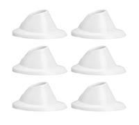 Lurrose Lot de 6 Porte-vernis à Ongles en Gel de Silice Blanc Supports Antidérapants pour Flacons de Gel à Ongles DIY Outil Professionnel pour Manucure et Nail Art Accessoires Manucure