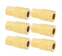 Lurrose Lot de 6 Raccords Rapides Femelles 1/4 Npt en Métal Industriel pour Tuyau D'air, Connecteurs Pneumatiques Filetés Coniques, Remplacement de Coupleurs pour Compresseur et Outils