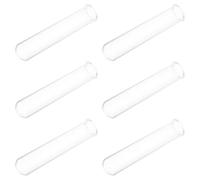 Lurrose Lot de 6 Tubes à Essai en Verre Transparent 15ml - Vases Hydroponiques Compacts pour Propagation de Plantes, Mini Vases Décoratifs pour Bureau, Maison et Jardin, Pots