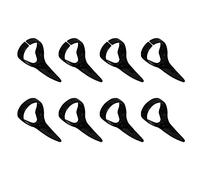 Lurrose Lot de 8 bagues en métal pour nail art ou fête d'Halloween Noir