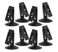 Lurrose Lot de 8 Pinces à Ventouse Noires 5x3,2x3,2 Cm, Clip de Fixation pour Voiture, Porte-ticket de Stationnement et Cartes, Accessoires Multifonctions pour Pare-brise, Salle de Bain