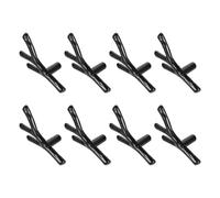 Lurrose Lot de 8 Set de Poignées de Tiroir en Alliage de Zinc Noir Style Européen, Branche Simple Trou, Poignées de Porte pour Armoire et Meuble Cuisine, Adaptées Chambre et Salle de