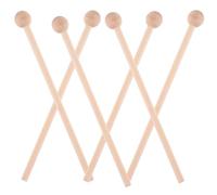 Lurrose Maillets de Percussion Améliore le Sens du Rythme Lot de 6 en Bois Embout Boule pour Garçon et Filles pour Instruments Auxiliaires et Marimbas en Milieu Scolaire