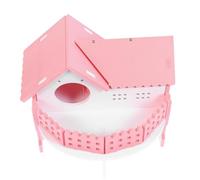 Lurrose Maisonnette à Double Étage pour Hamster, Cabane Amusante en PVC Écologique, Grosse Taille Rose et Blanche, Habitat Sécurisé pour Petits Rongeurs, Nid et Aire de Jeux pour Hamsters