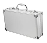 Lurrose Mallette à Outils en d'Aluminium Mallette de Transport Portable Étui de Rangement Multifonction Boîte de Rangement Cosmétique Trousse de Toilette 1 Pièce