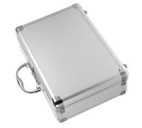 Lurrose Mallette en Aluminium Petite Taille avec Code à Combinaison, Boîte à Outils Portative Vide, Coffre de Rangement Multifonction pour Outillage, Maquillage et Instruments, Poignée