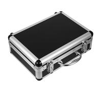 Lurrose Mallette Outils Aluminium Coffre Rangement Portable Boîte Outils pour Homme Mallette De Transport Organisateur pour Voiture Petite