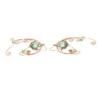 Lurrose Manchette D'oreille Feuille Créative en Cuivre et Alliage, Résistante Casse, Clip Non Percé pour Femmes, Accessoire Unique pour Fêtes et Performances