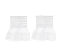 Lurrose Manchettes en Dentelle Lolita Blanches pour Robes et Pulls, Accessoires de Costume D'époque Pirate, Confortables et Faciles à Coudre, 1 Paire Délicate et Élégante
