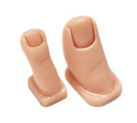 Lurrose Mannequin D’entraînement Ongles Pieds en Silicone Pur, Lot 2 Pièces Faux Orteils Réalistes pour Pratique Nail Art, Pédicure et Sculpture, Outil Formation Professionnelle pour