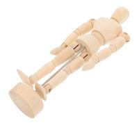 Lurrose Mannequin en Bois Articulé Beige pour Dessin et Croquis, Modèle Flexible pour Artistes Peintres et Sculpteurs, Accessoire Décoratif pour Maison et Atelier