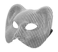 Lurrose Masque Léopard Réaliste avec Strass pour Mascarade et Carnaval Accessoire Animal Cosplay pour Fêtes et Spectacles Demi-masque Faciale Animale pour Déguisement Adulte