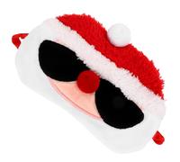 Lurrose Masque Yeux Sommeil de Noël en Tissu Créatif de Père Noël, Bloque la Lumière, Aide Sommeil, pour Jeux à L’aveugle et Réunions