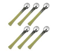 Lurrose Masseur Oculaire Portable en Métal Vert 6pcs pour Soins du Visage, Réduit Problèmes de Peau Autour des Yeux, Compact et Facile à Transporter